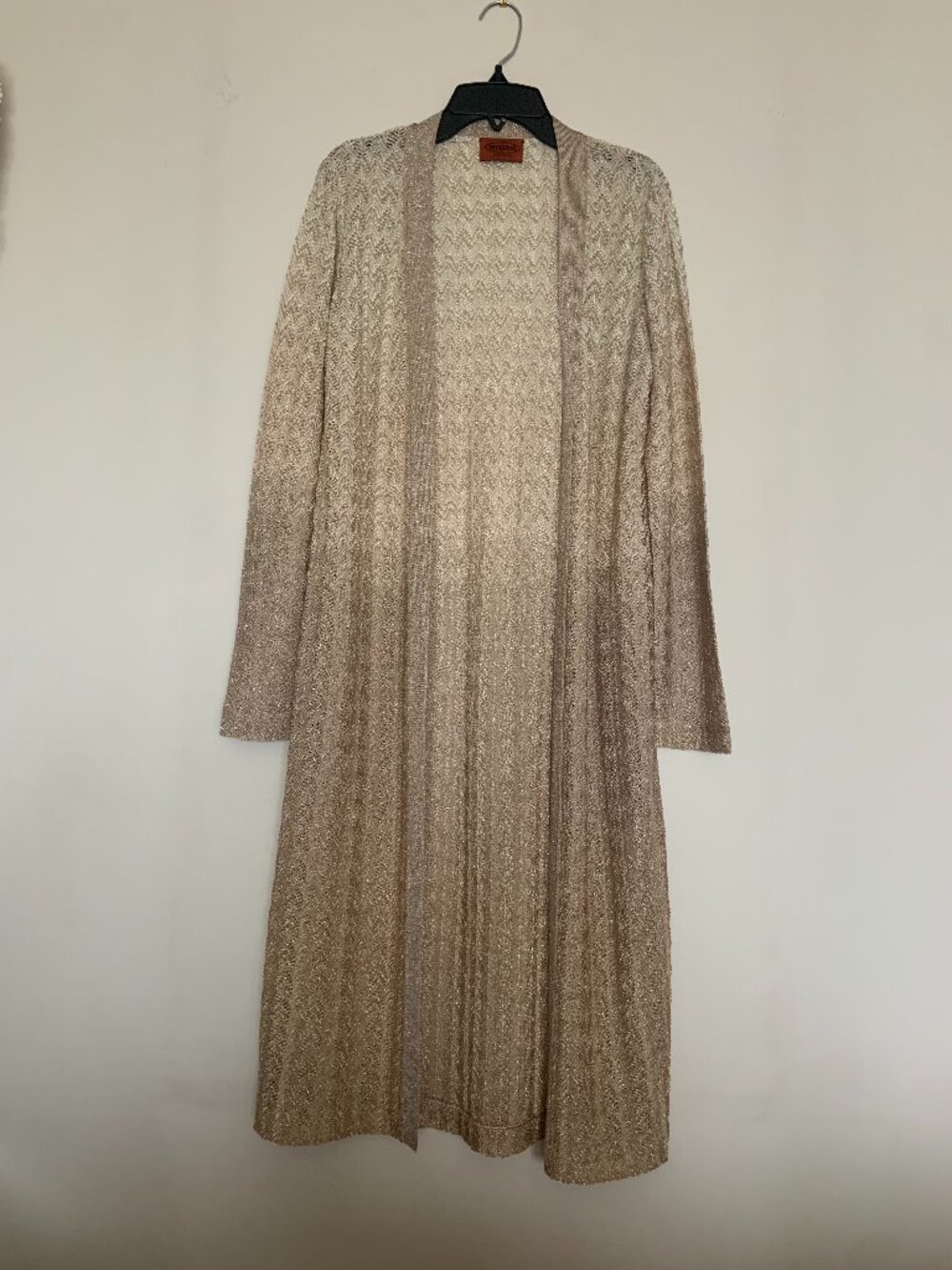 Missoni tan and gold cardigan